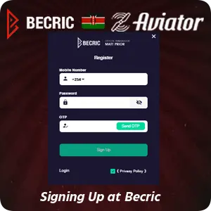 Signing Up at Becric