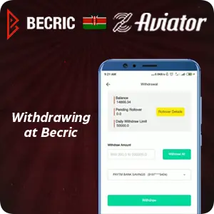 Withdrawing at Becric Casino