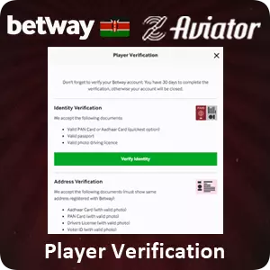 Verification on Betway