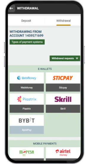Withdrawing winnings via M-Pesa in Kenya